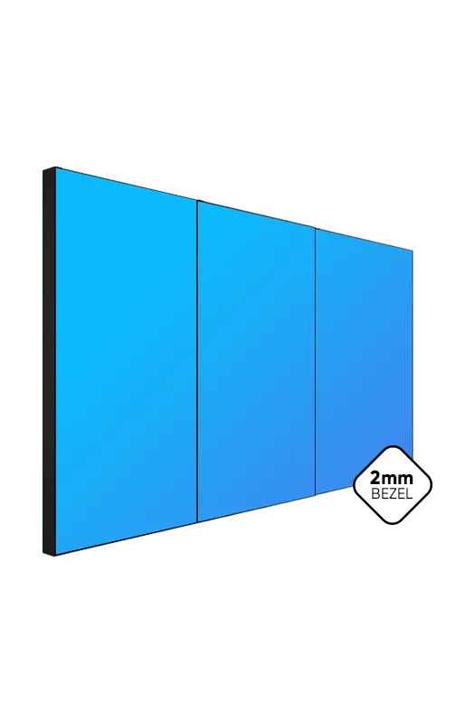 Promultis interactive video wall with a 2mm bezel