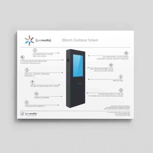 32" inch Outdoor Totem data sheet