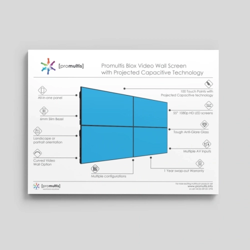 Blox Video Wall screen with Projected Capacitive Technology data sheet