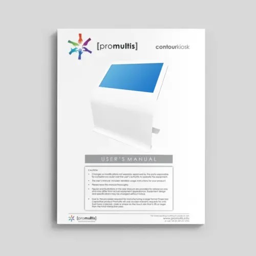 Promultis Product Manuals - Promultis Touchscreen Technology
