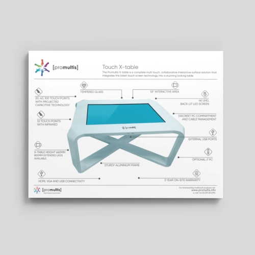 Touch X Table data sheet