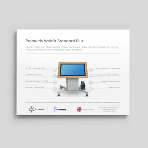 Varitilt Standard Plus Specification Sheet